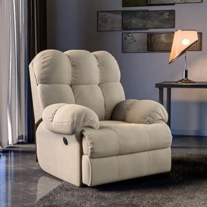 Green Soul Shangri-La Electric Recliner Sofa – Single Seater in Luxurious Beige