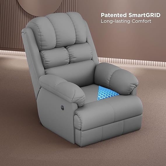 The Sleep Company Luxe Motorised Single Recliner – Patented SmartGRID Technology in Blue - Image 2