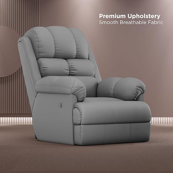 The Sleep Company Luxe Motorised Single Recliner – Patented SmartGRID Technology in Blue - Image 5
