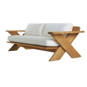 Pine Wood 3 Seater X Sofa