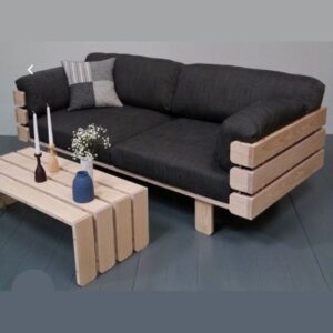 Pine Wood 2 Seater Sofa 1500x600x400