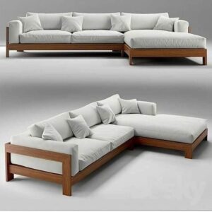 Pine Wood 5 Seater Corner Sofa